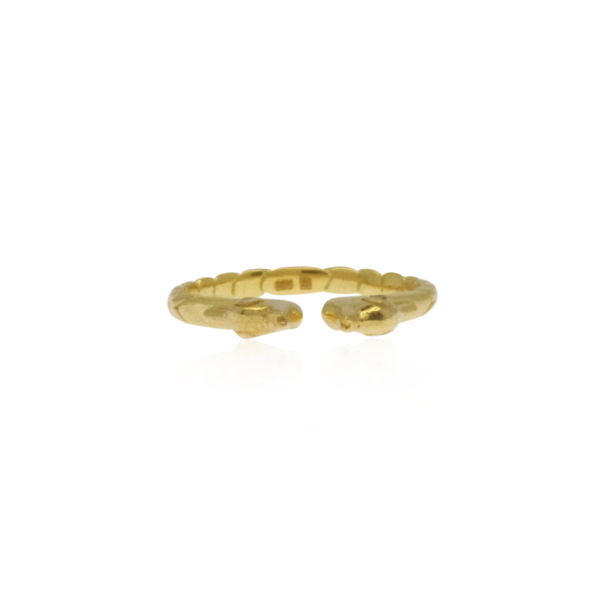 Seahorse Collection Sterling Silver 925 Gold Plated Ring