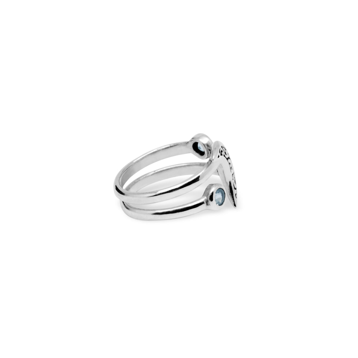 Cincin Perak Koleksi Celestial Bulan Bintang Double Sterling Silver 925