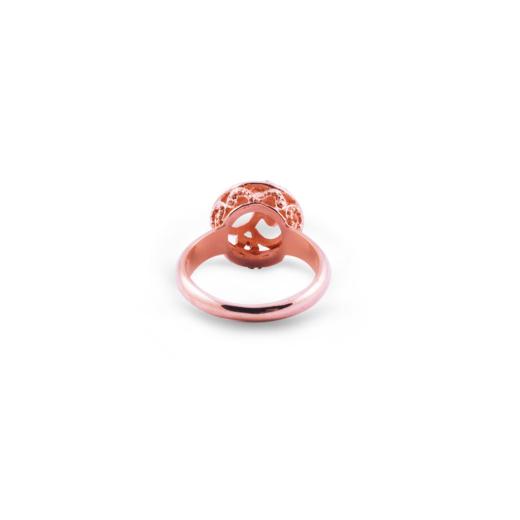 Small Sterling Silver 925 Sea Wave Cocktail Ring