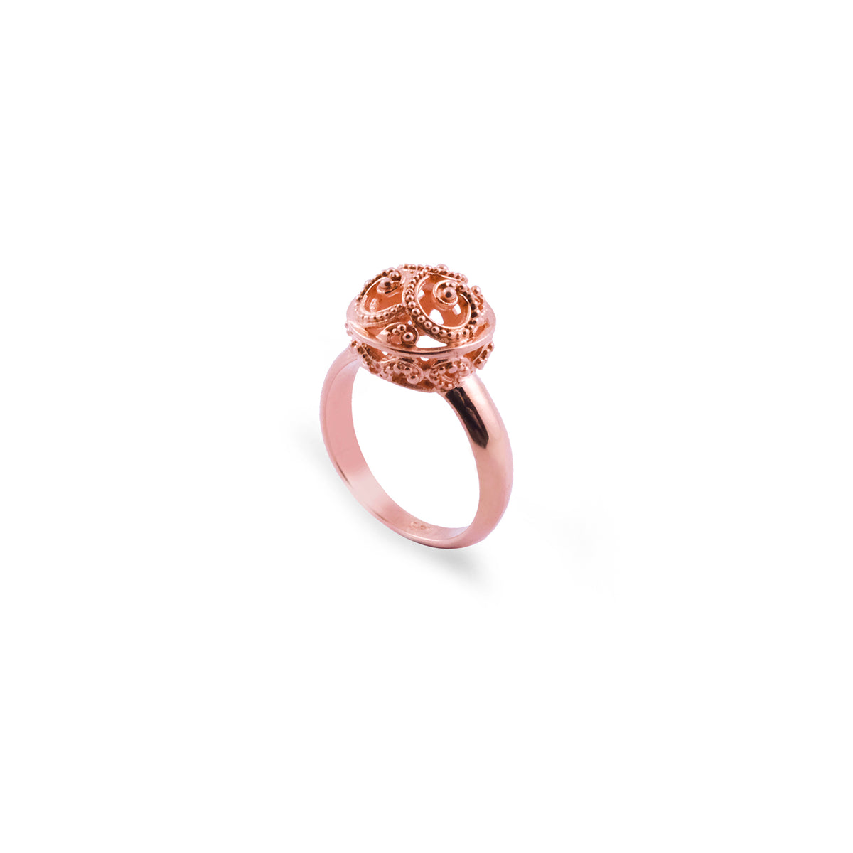 Small Sterling Silver 925 Sea Wave Cocktail Ring
