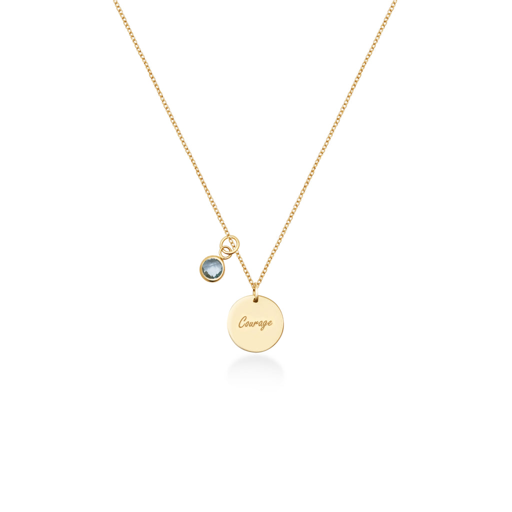 Kalung Rantai Koleksi Mantra Courage Sterling Silver 925 Gold Plated
