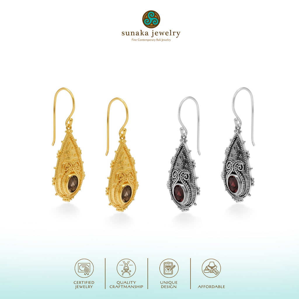 Anting Drop Koleksi Mandala Sterling Silver 925