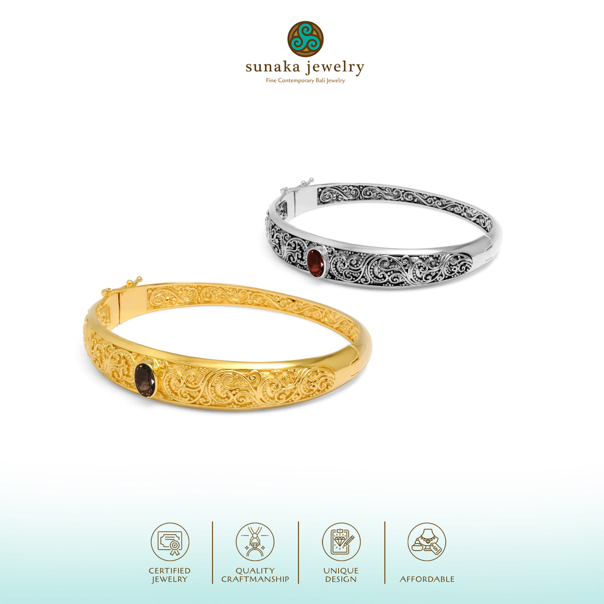 Gelang Bangle Koleksi Mandala Sterling Silver 925