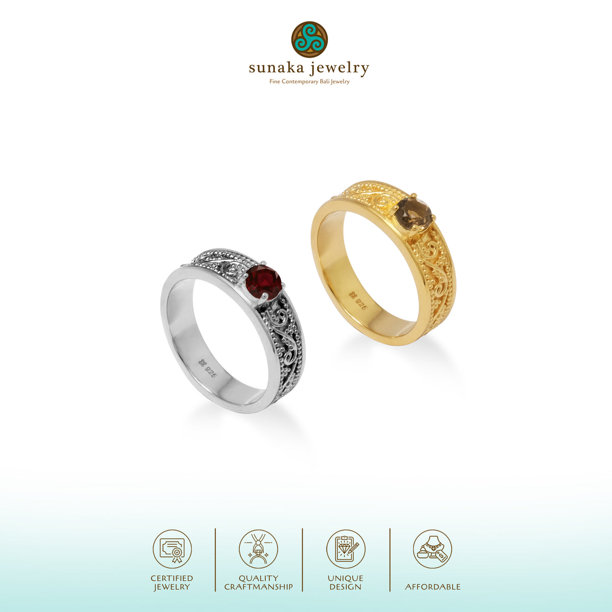 Mandala Collection 925 Sterling Silver Cocktail Ring