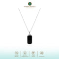 Liontin Kalung Pria Perak 925 Kotak Kecil Koleksi Noir Sunaka Jewelry (Tanpa Rantai)