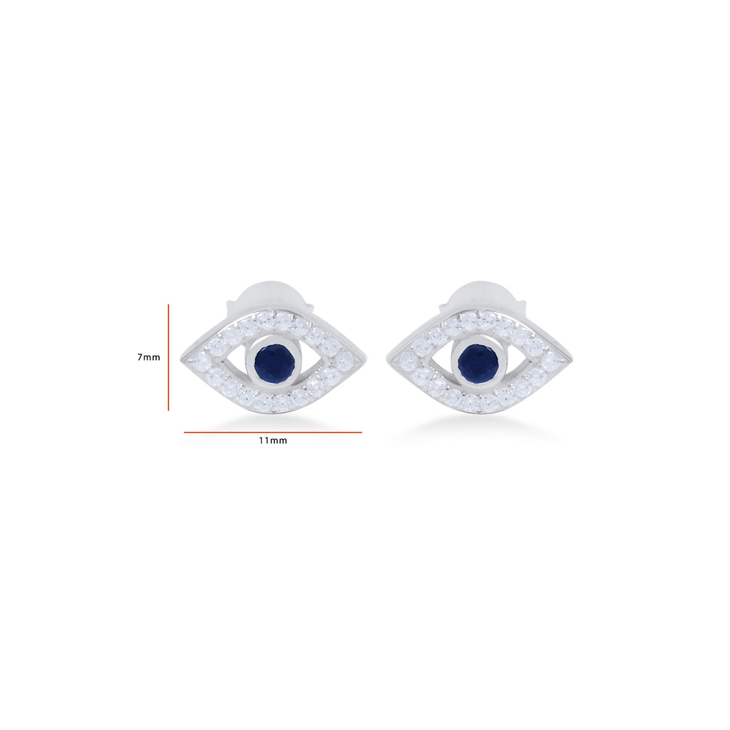 Anting Stud Perak Koleksi Evil Eye Sterling Silver 925