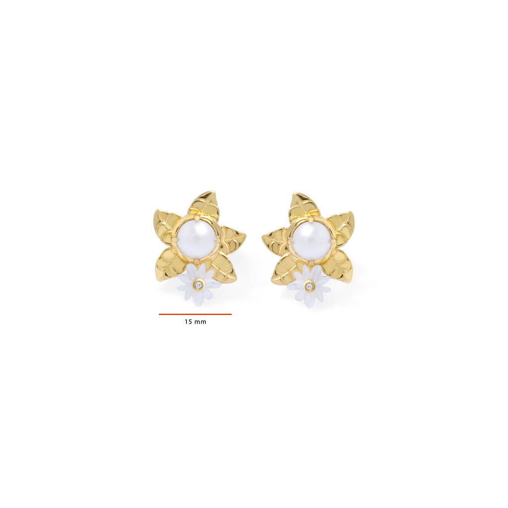 Subeng Kecil Perak Koleksi Mutiara Melati Sterling Silver 925 Gold Plated