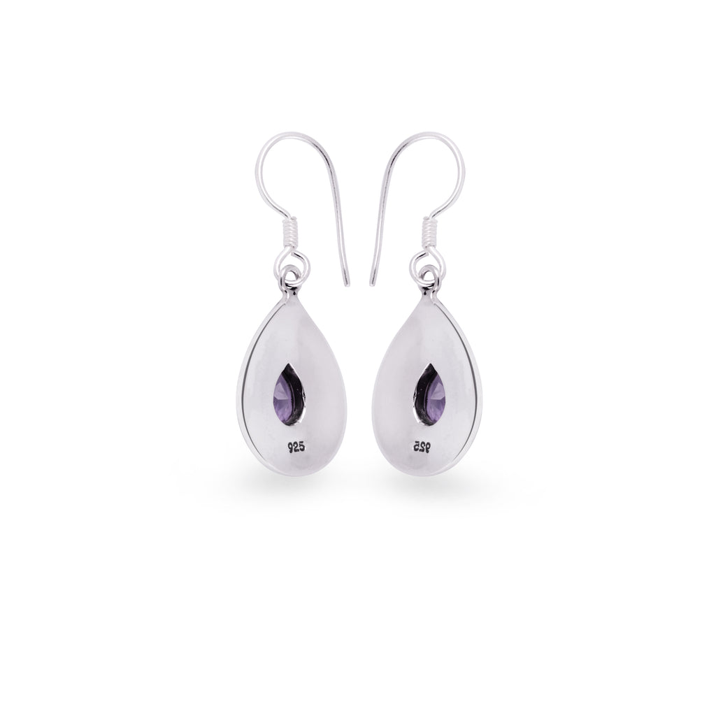 Classic Teardrop Earrings in 925 Silver with Mount Jawan Gemstone Collection/E.343