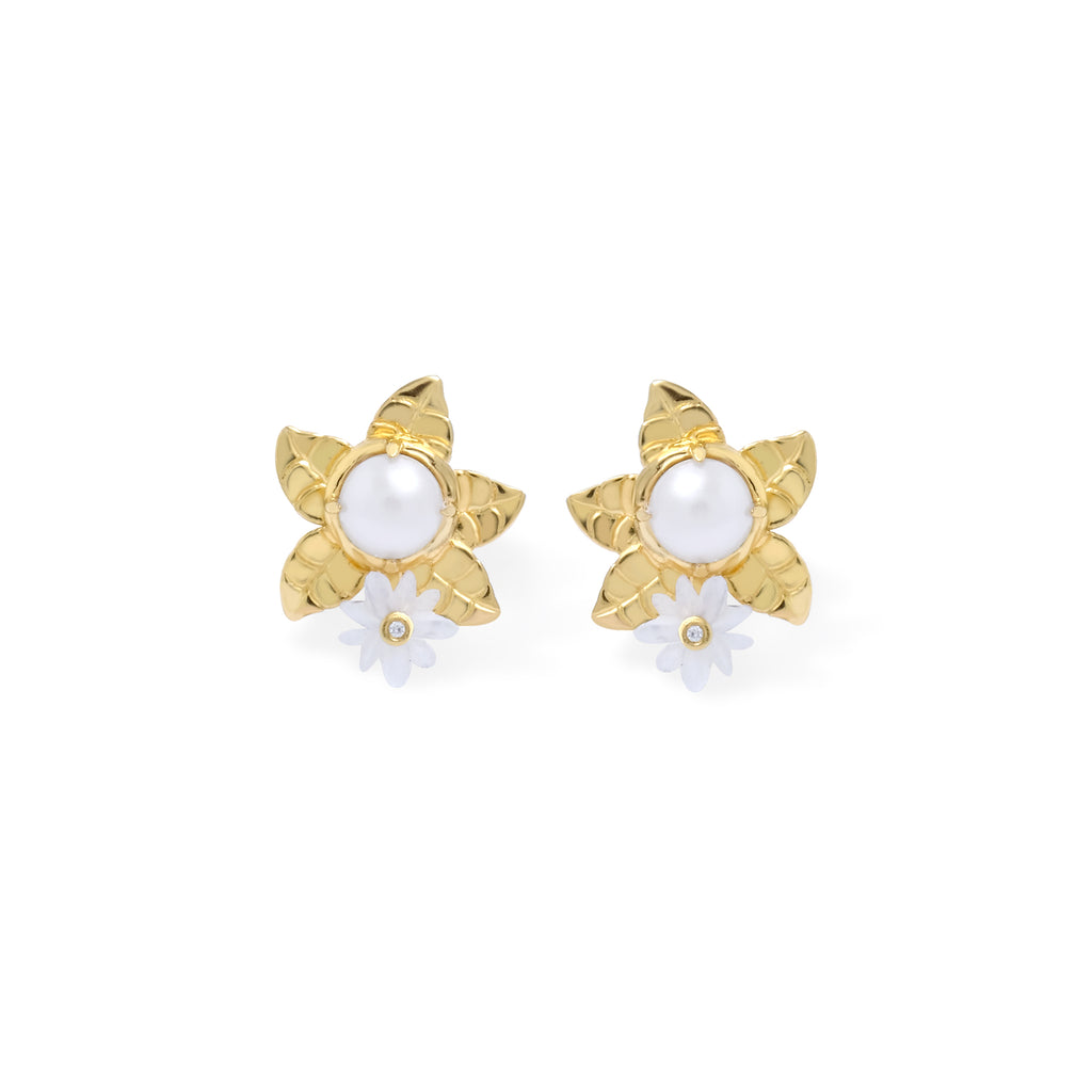 Subeng Kecil Perak Koleksi Mutiara Melati Sterling Silver 925 Gold Plated