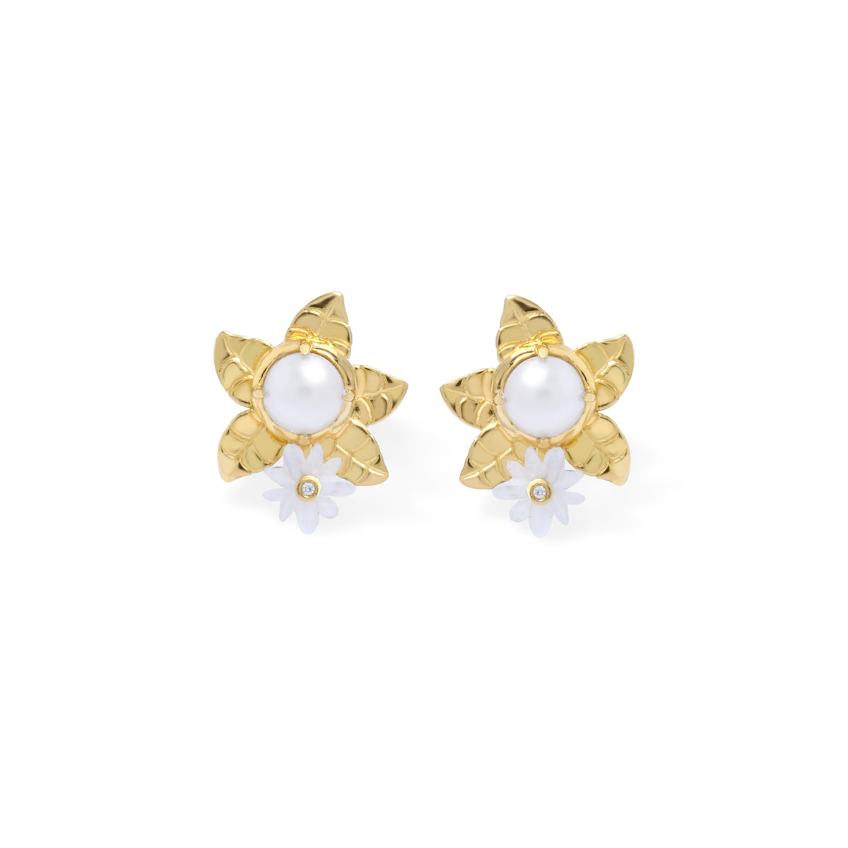 Subeng Kecil Perak Koleksi Mutiara Melati Sterling Silver 925 Gold Plated