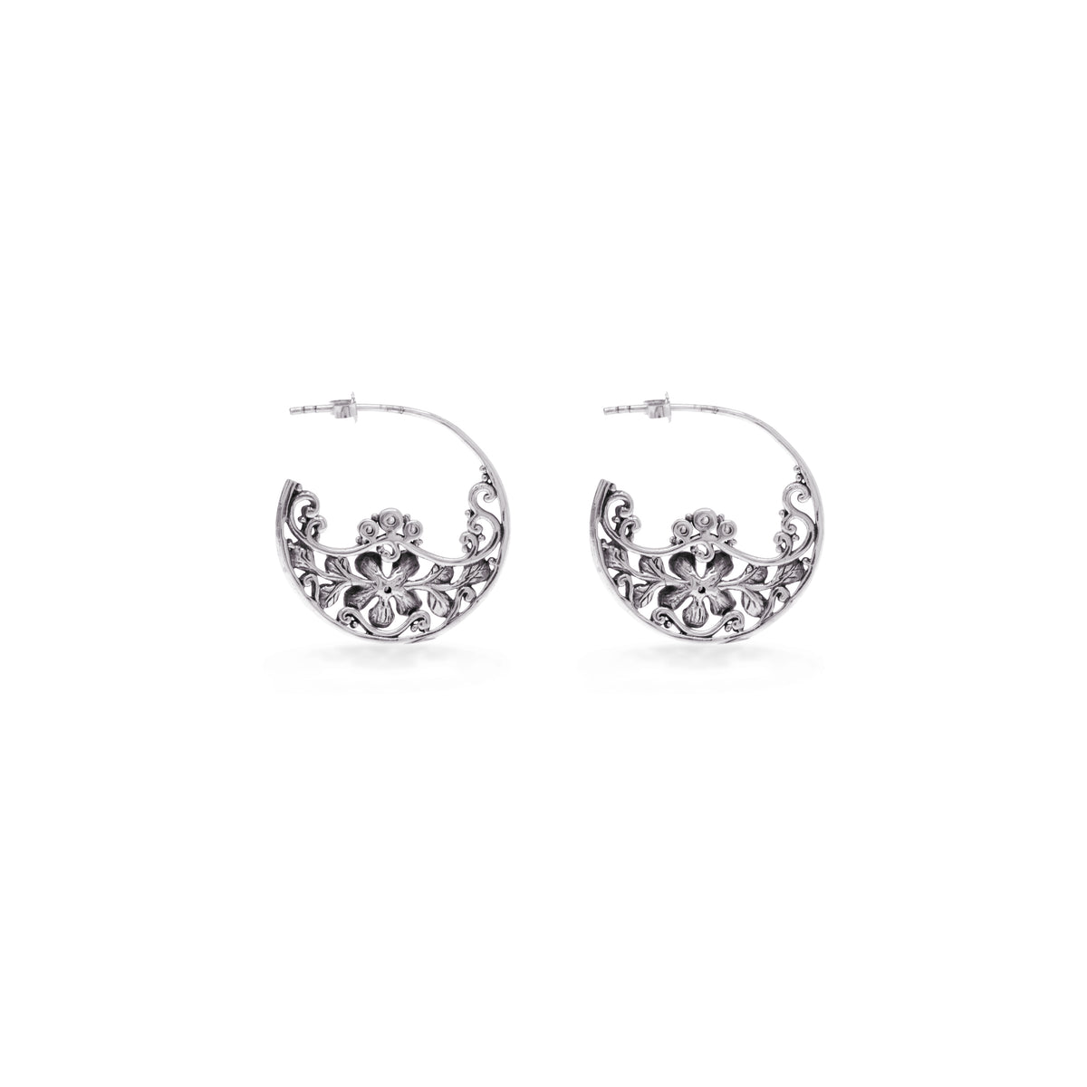 Anting Hoop Perak 925 Koleksi Flamboyan