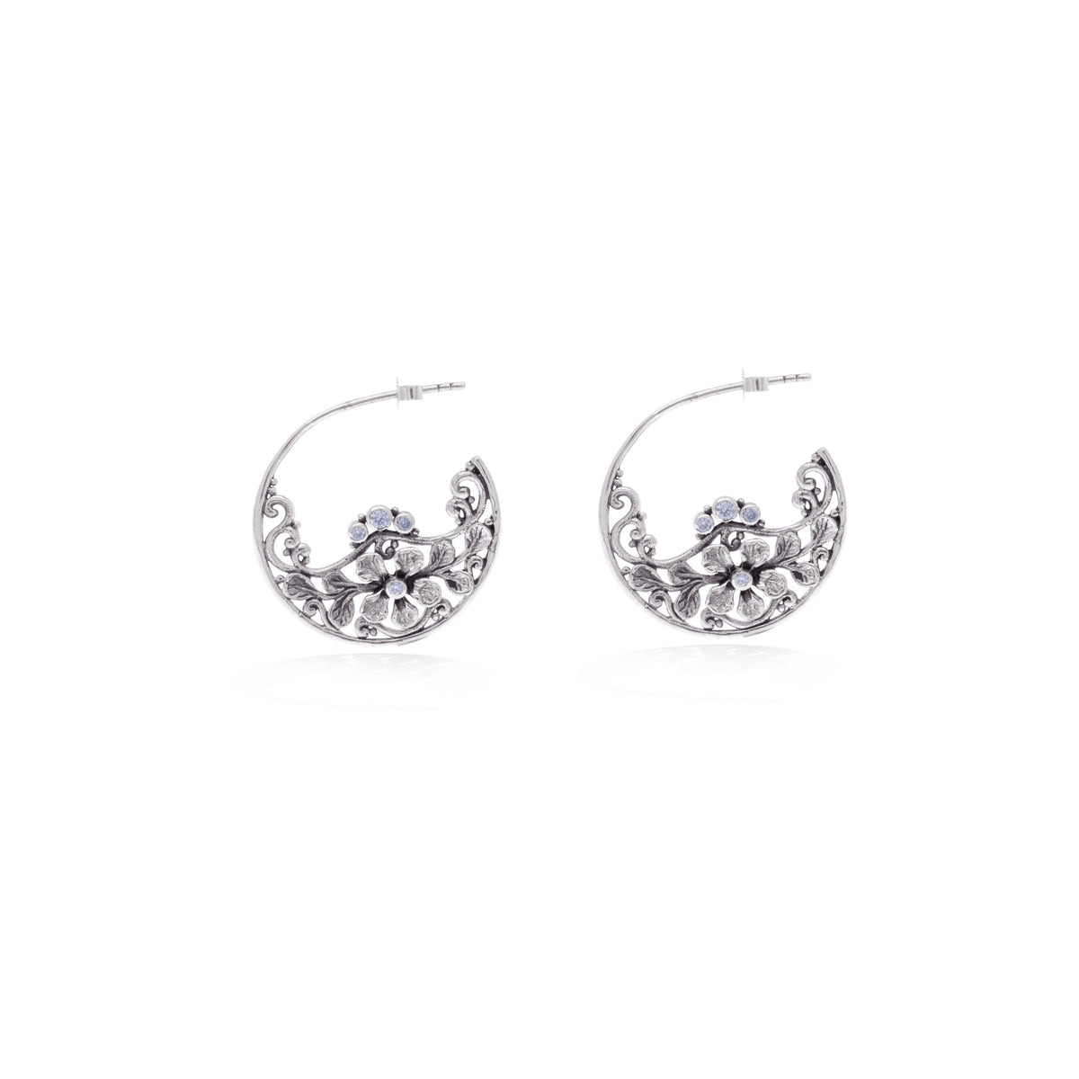 Anting Hoop Perak 925 Koleksi Flamboyan