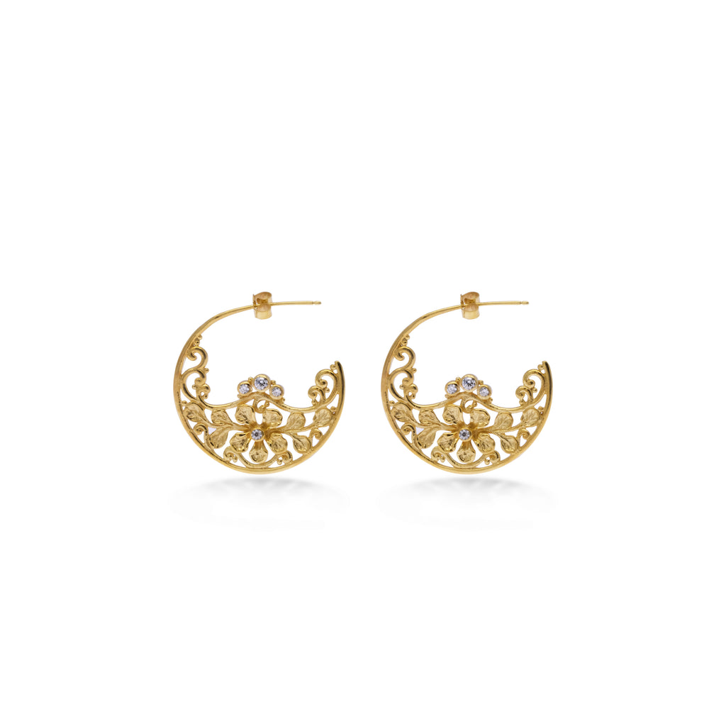 Anting Hoop Perak 925 Koleksi Flamboyan