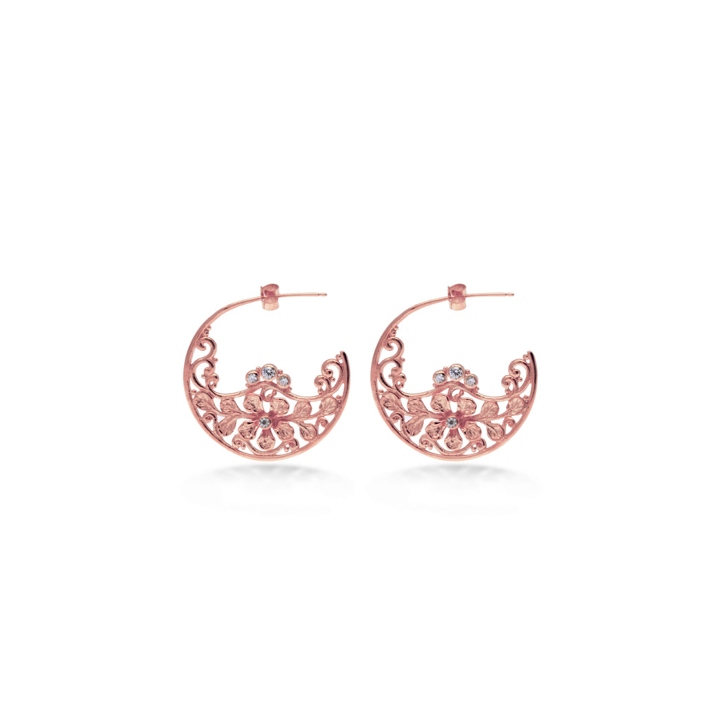 Anting Hoop Perak 925 Koleksi Flamboyan