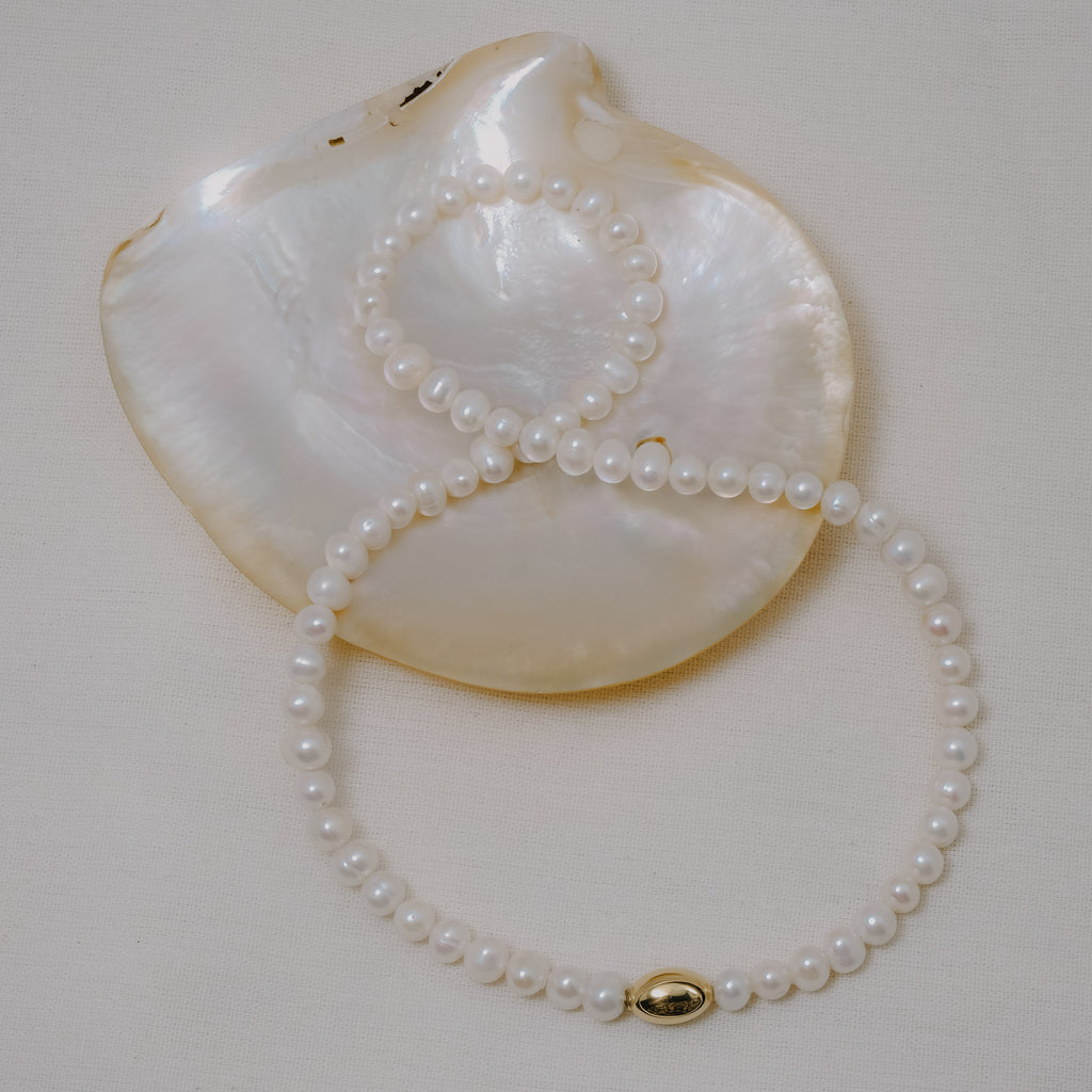 Kalung Classic Gold Plated Koleksi Lumine Pearl Sterling Silver 925