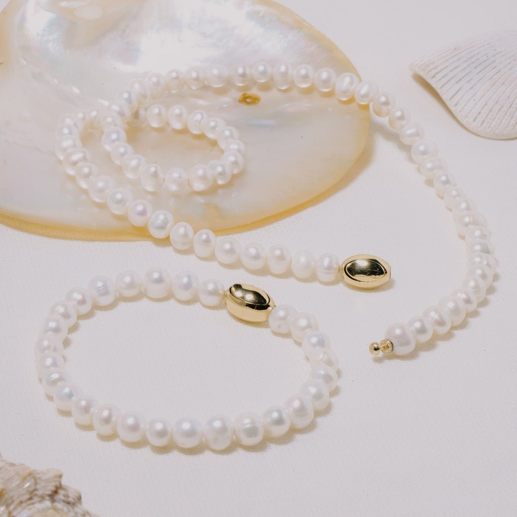 Kalung Classic Gold Plated Koleksi Lumine Pearl Sterling Silver 925