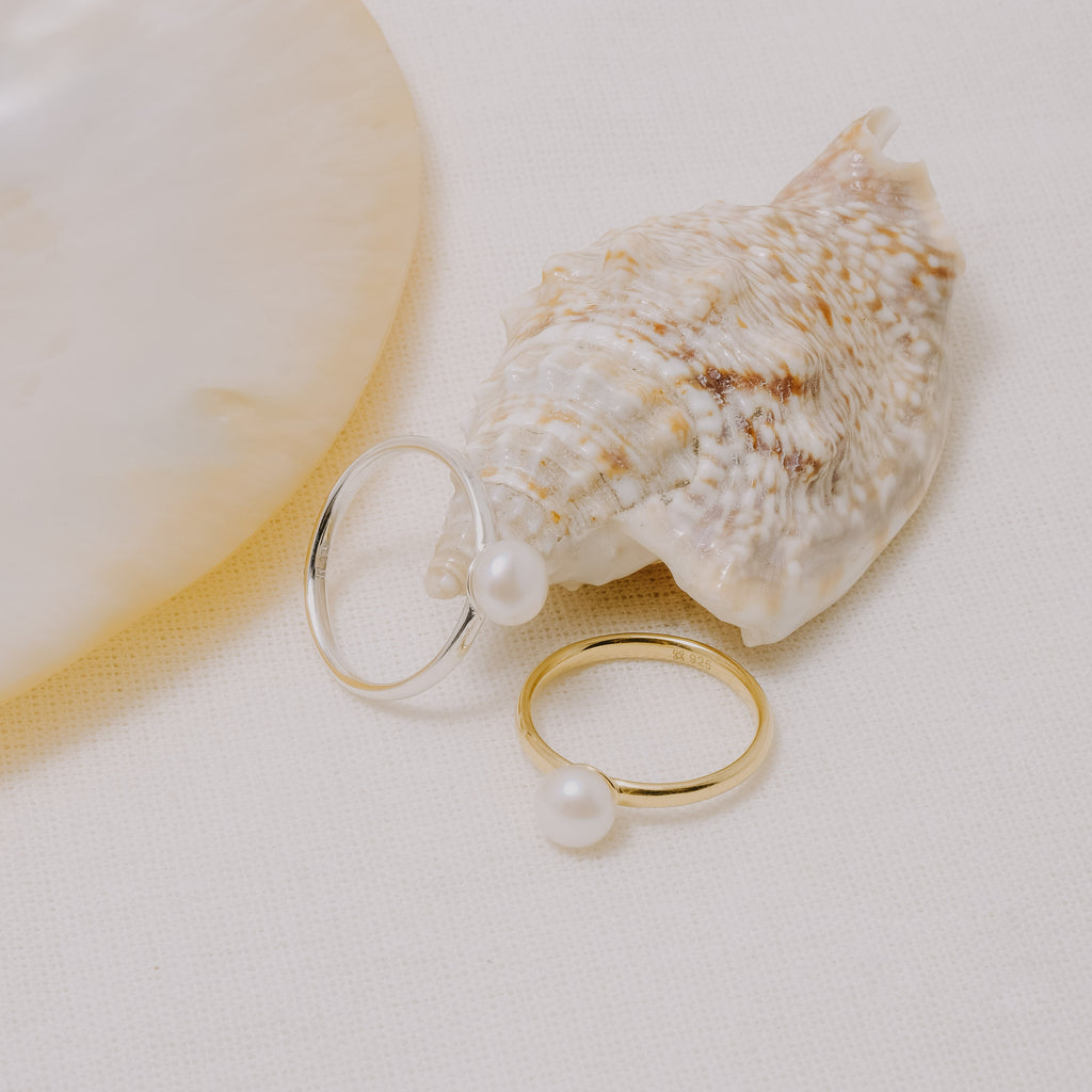 Cincin Round Koleksi Lumine Pearl Sterling Silver 925