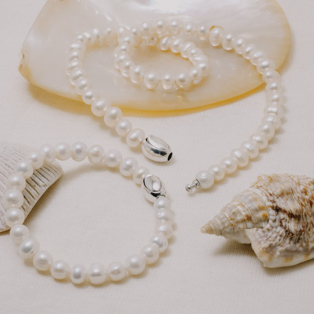 Lumine Pearl Sterling Silver 925 Classic Necklace