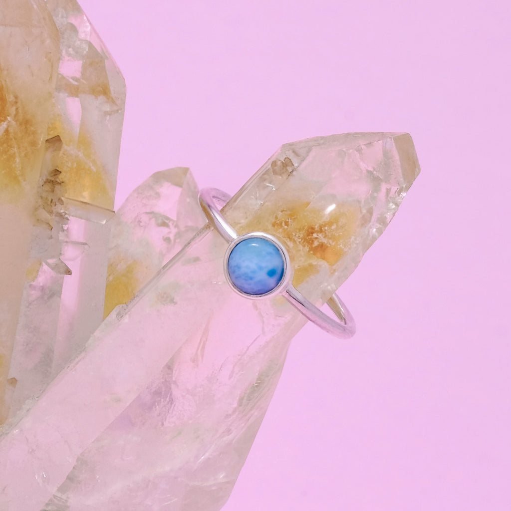 Cincin Oval Koleksi Larimar Sterling Silver 925