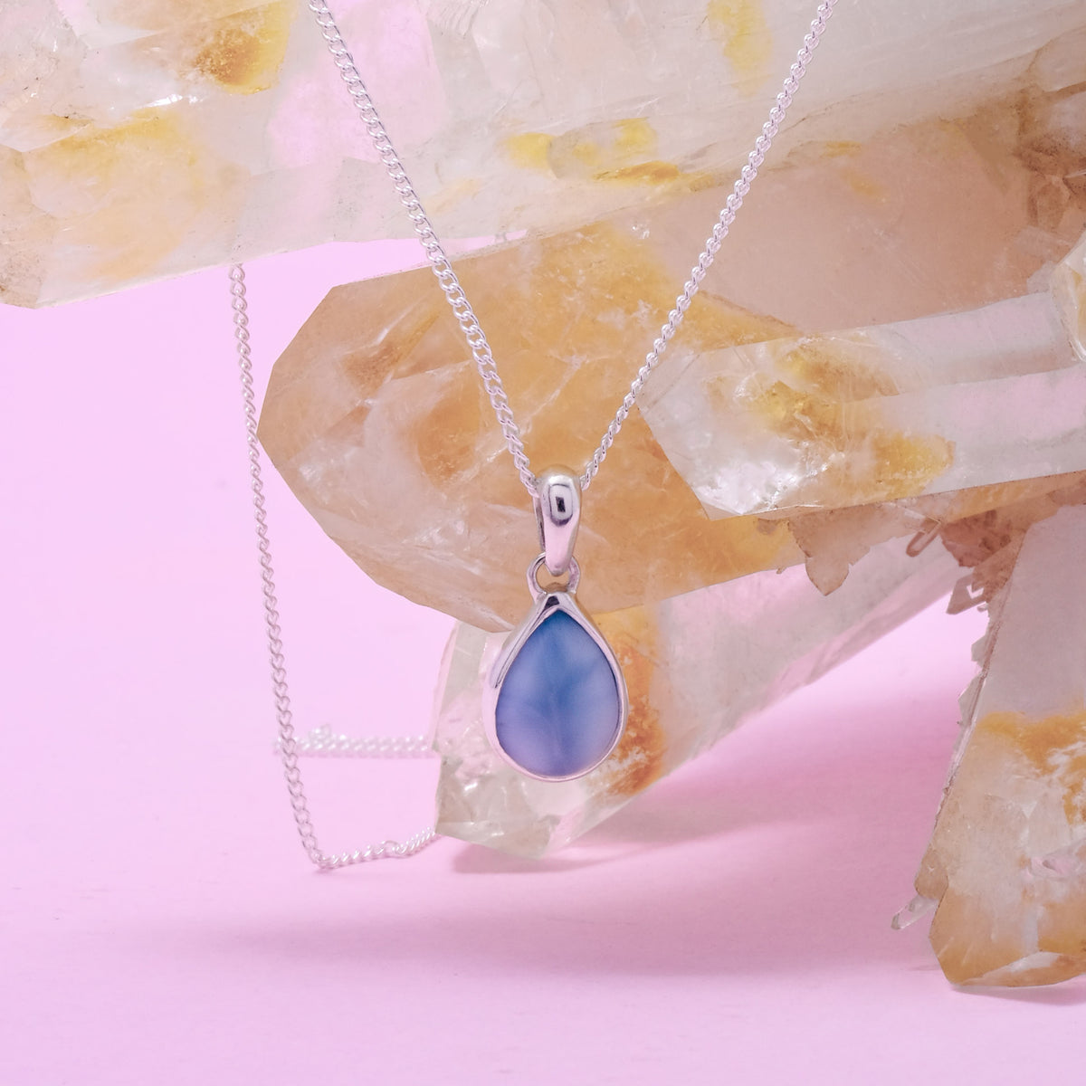 Teardrop Pendant Larimar Collection Sterling Silver 925