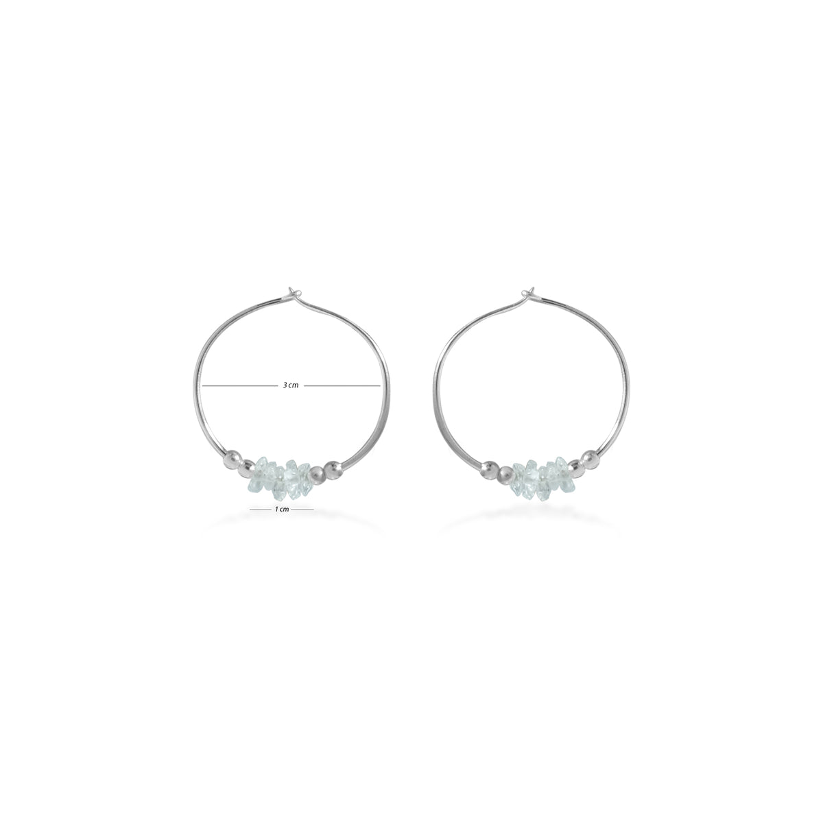Anting Hoop Koleksi Aura Sterling Silver 925