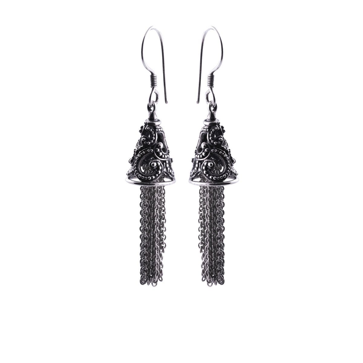 Anting Drop Chain Perak 925 Koleksi Ombak Segara Sterling Silver