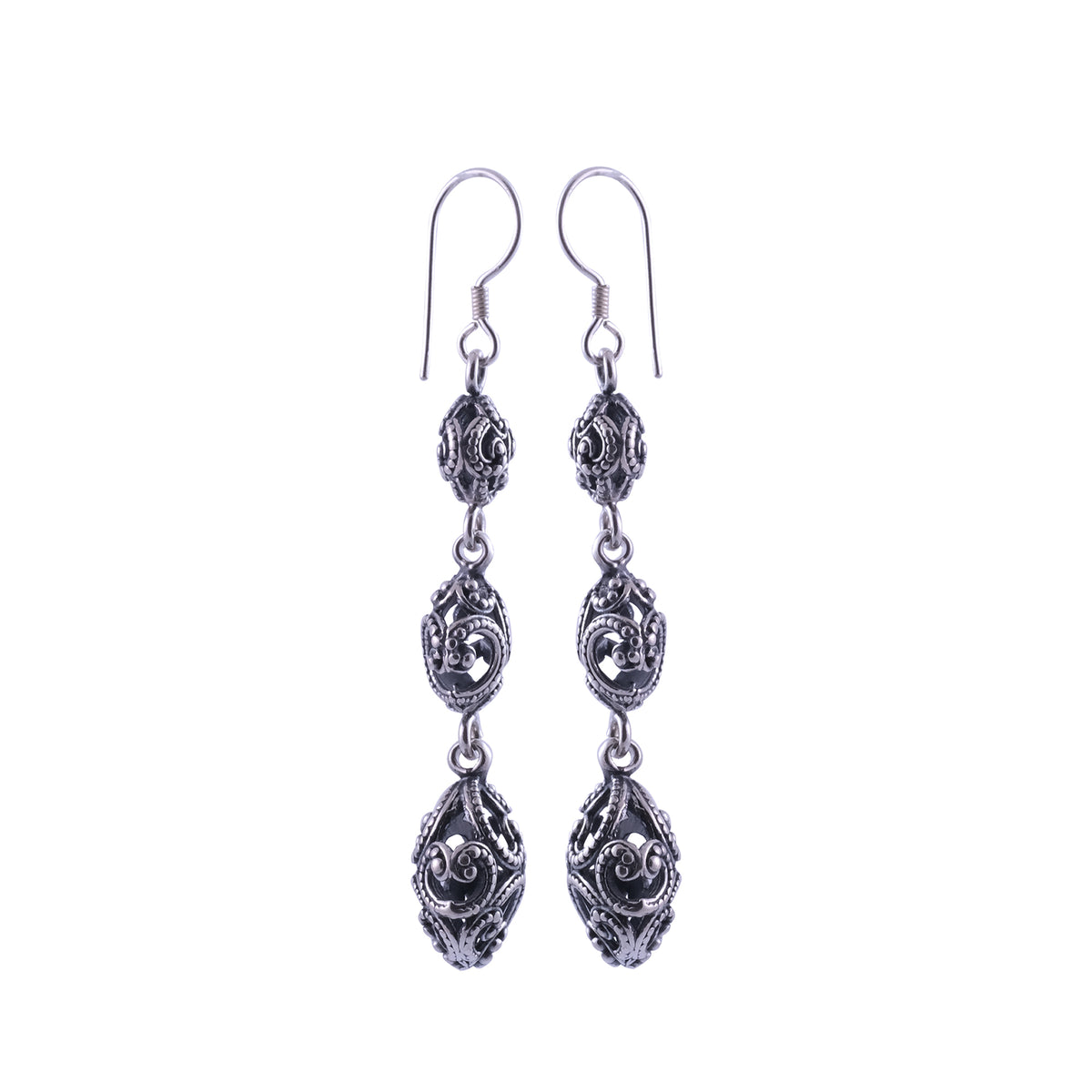 Anting Triple Drop Perak 925 Koleksi Ombak Segara Sterling Silver