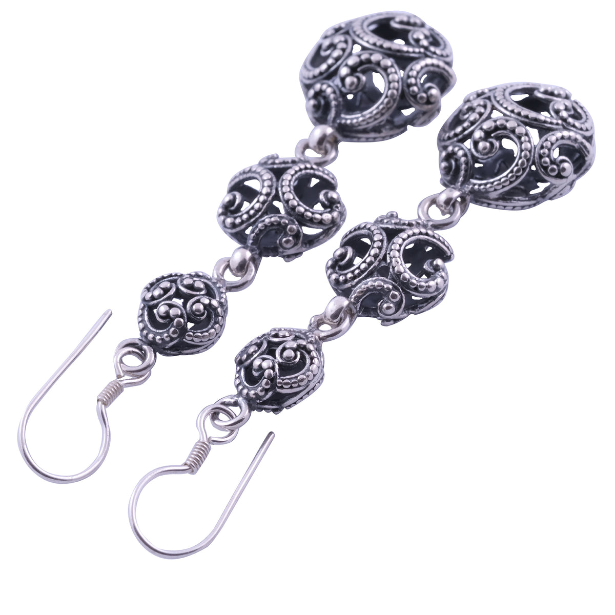 Anting Triple Drop Perak 925 Koleksi Ombak Segara Sterling Silver