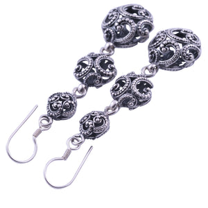 Anting Perak 925 Koleksi  Ombak Segara Silver Triple Drop Earrings