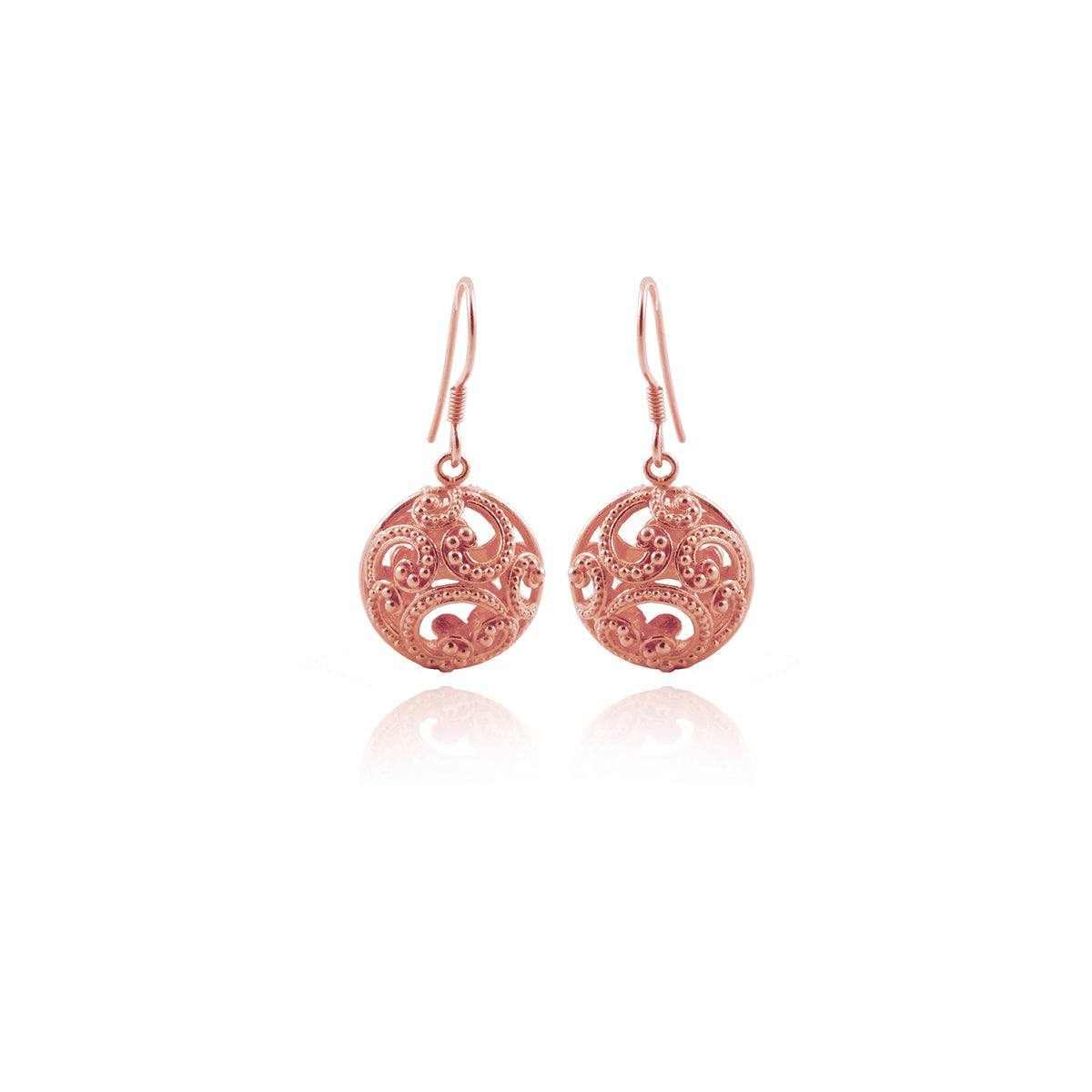 Anting Bulat Kecil Perak 925 Koleksi Ombak Segara Sterling Silver