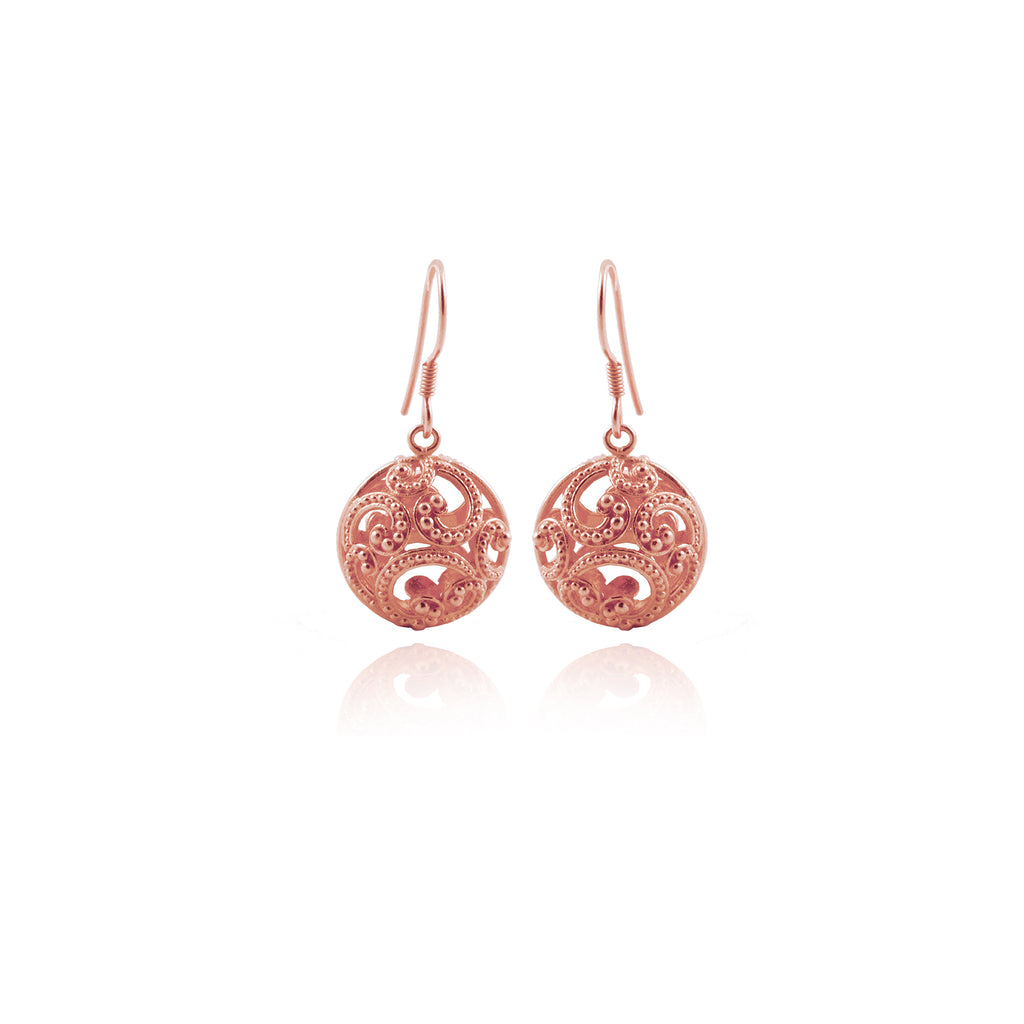 Anting Bulat Besar Perak 925 Koleksi Ombak Segara Sterling Silver