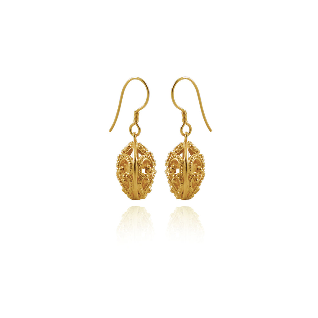 Anting Bulat Besar Perak 925 Koleksi Ombak Segara Sterling Silver