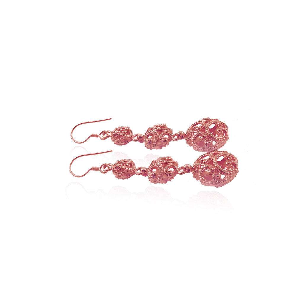 Anting Triple Drop Perak 925 Koleksi Ombak Segara Sterling Silver