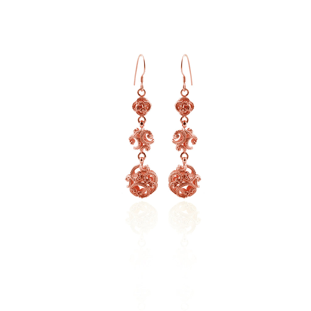 Anting Triple Drop Perak 925 Koleksi Ombak Segara Sterling Silver
