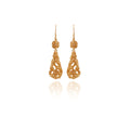Anting Drop Oval Perak 925 Koleksi Ombak Segara Sterling Silver