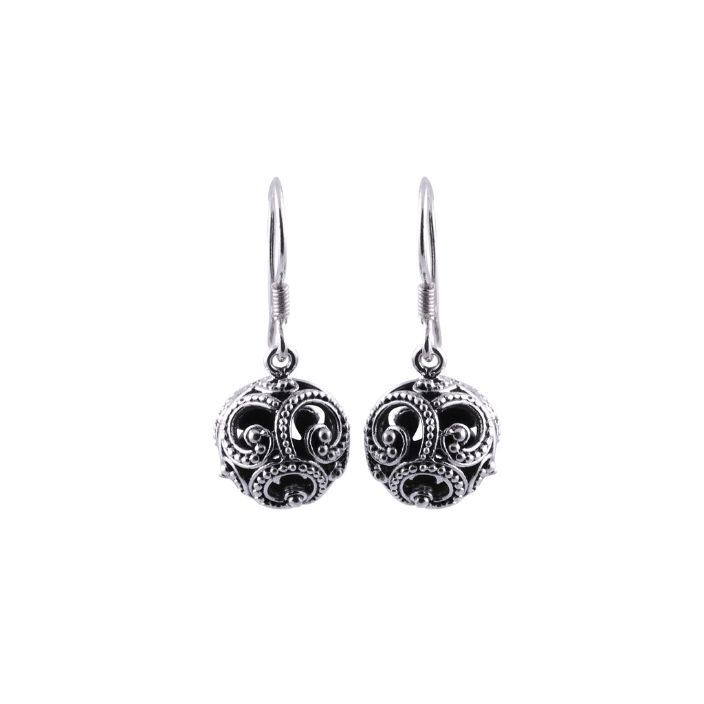 Anting Bulat Kecil Perak 925 Koleksi Ombak Segara Sterling Silver