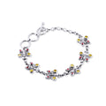 Sterling Silver 925 Small Butterfly Collection Chain Bracelet