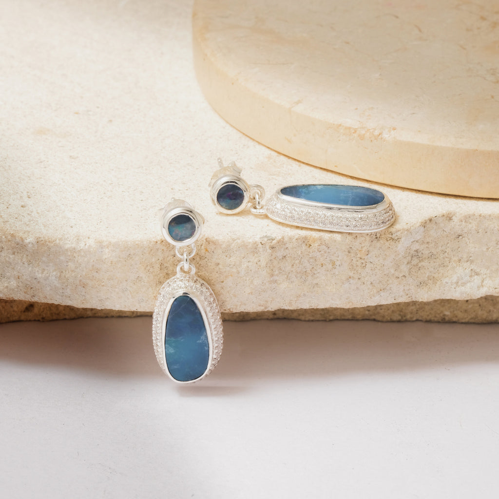 Anting Stud Koleksi Opal Perak 925
