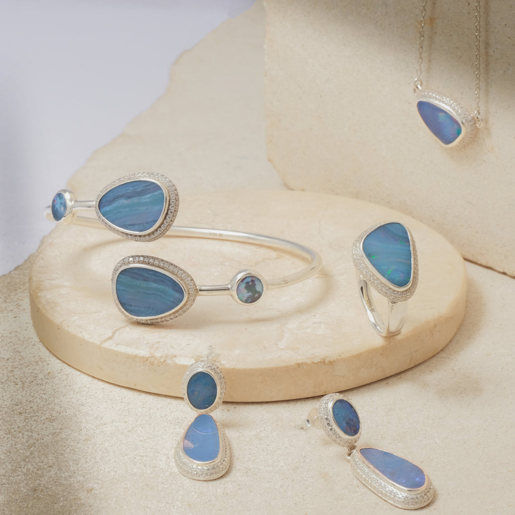 Anting Drop Koleksi Opal Perak 925