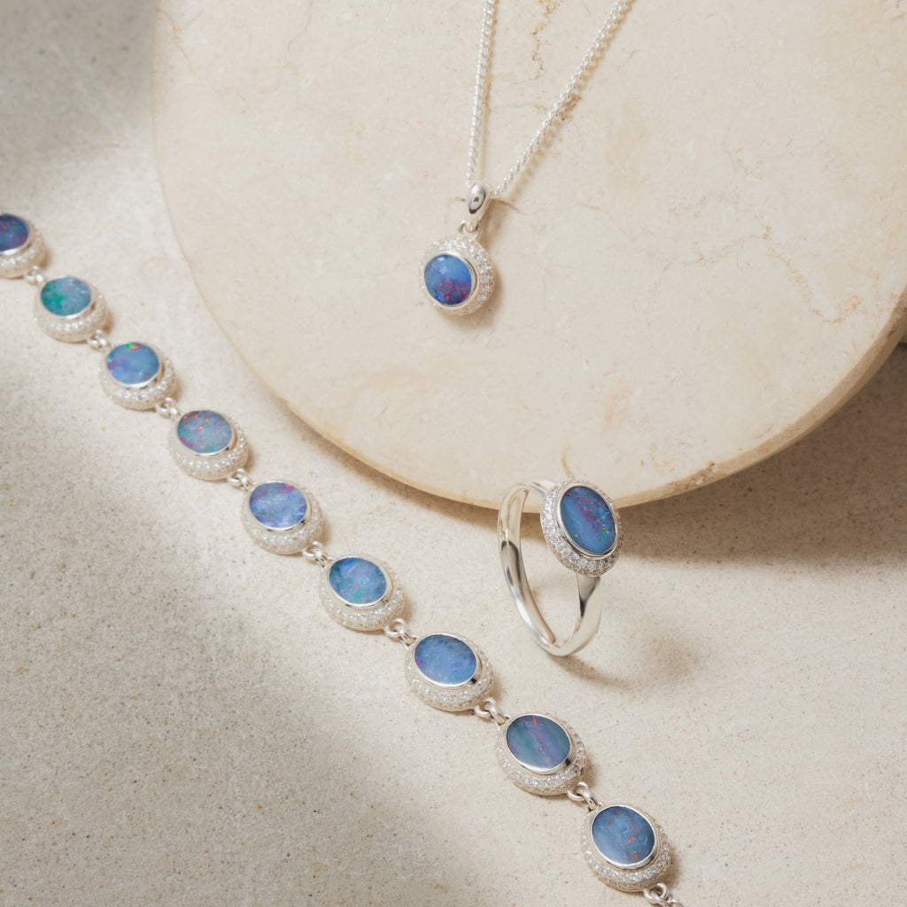 Pendant Kalung Small Round Koleksi Opal Perak 925