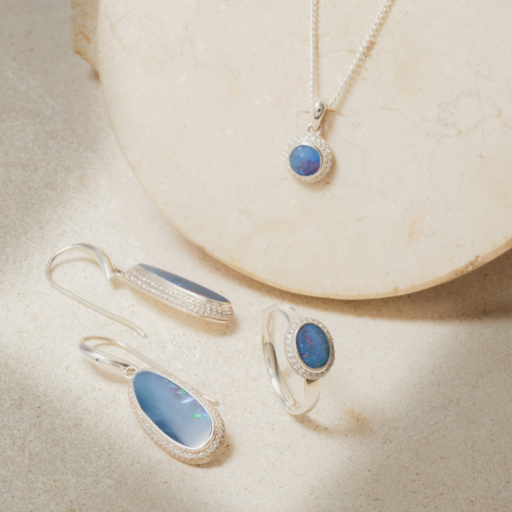 Anting Hook Koleksi Opal Perak 925