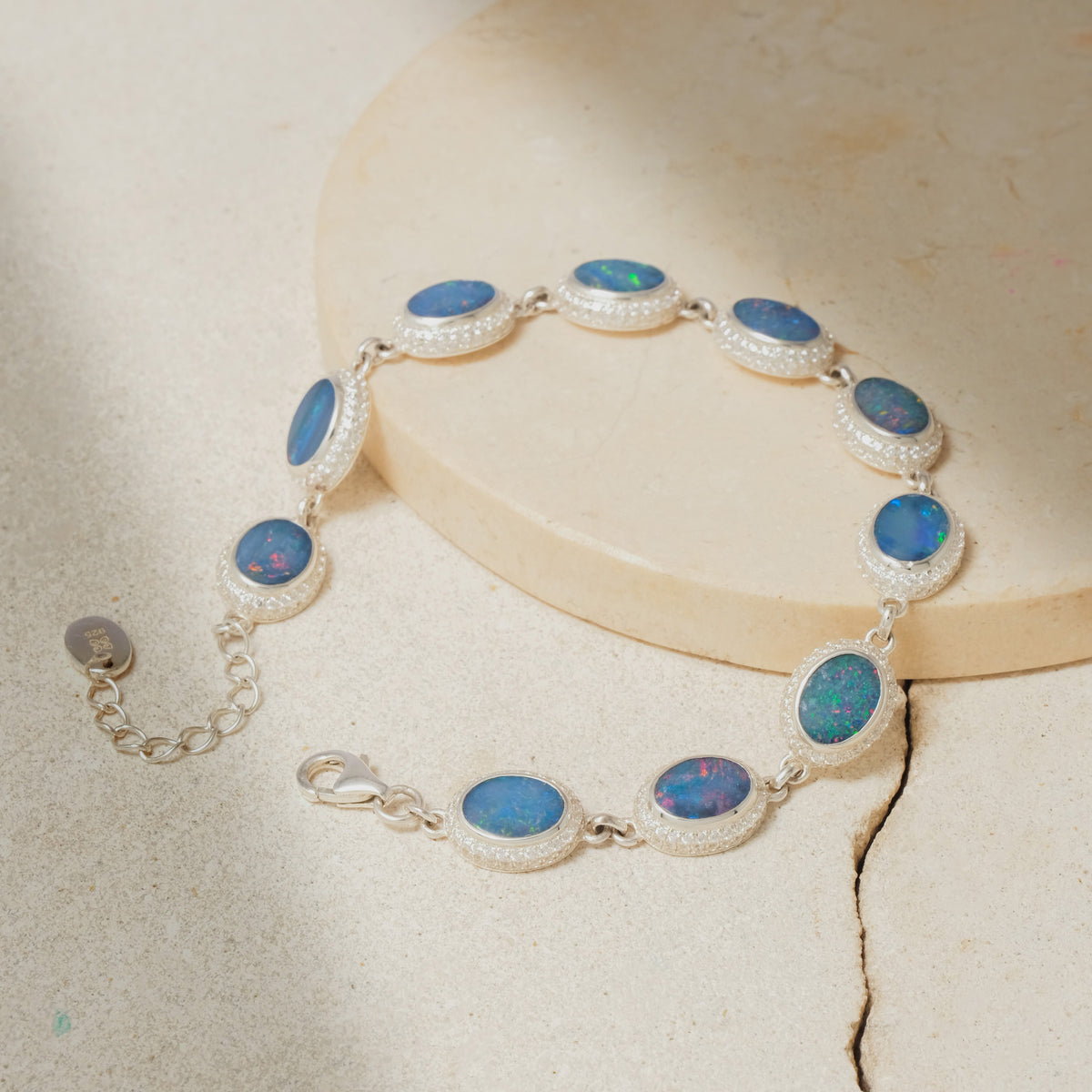 Gelang Chain 1 Koleksi Opal Perak 925