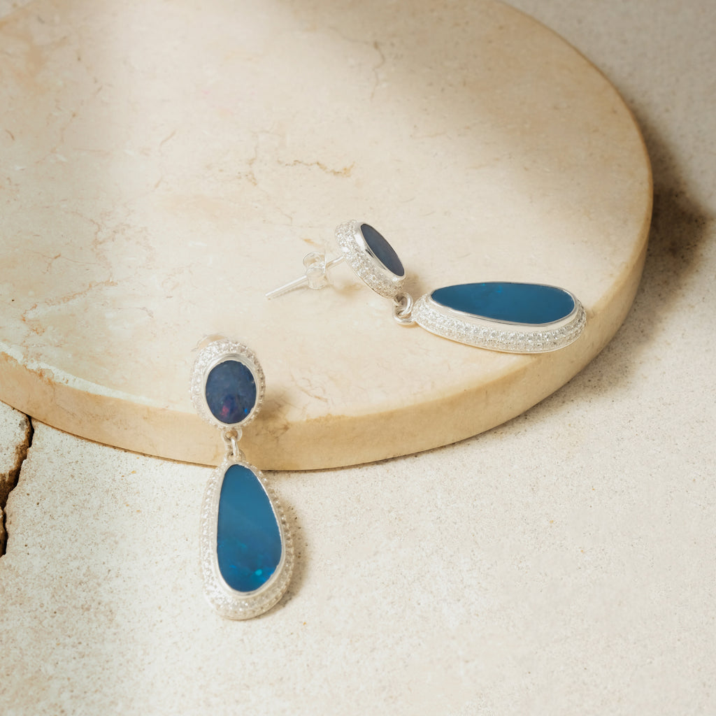 Anting Drop Koleksi Opal Perak 925