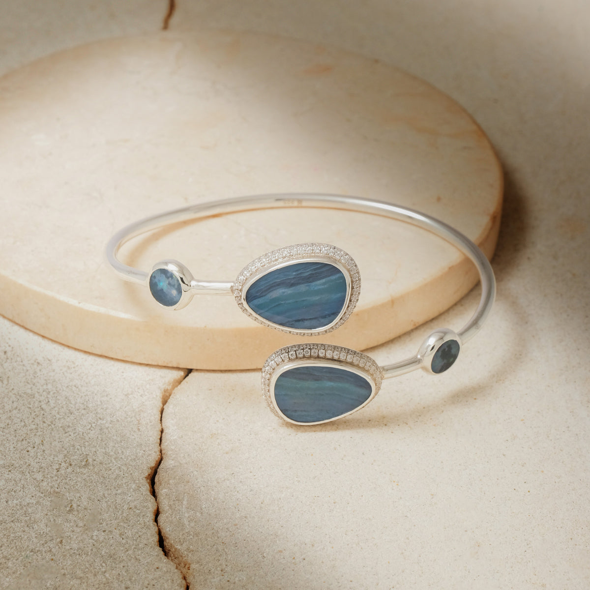 Gelang Bangle Koleksi Opal Perak 925