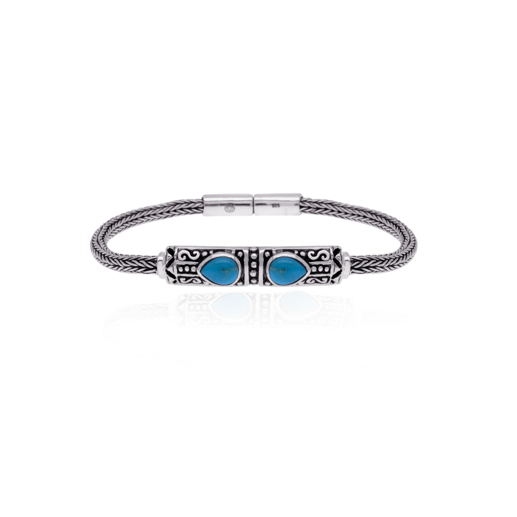 925 Sterling Silver Bohemian Collection Chain Bracelet