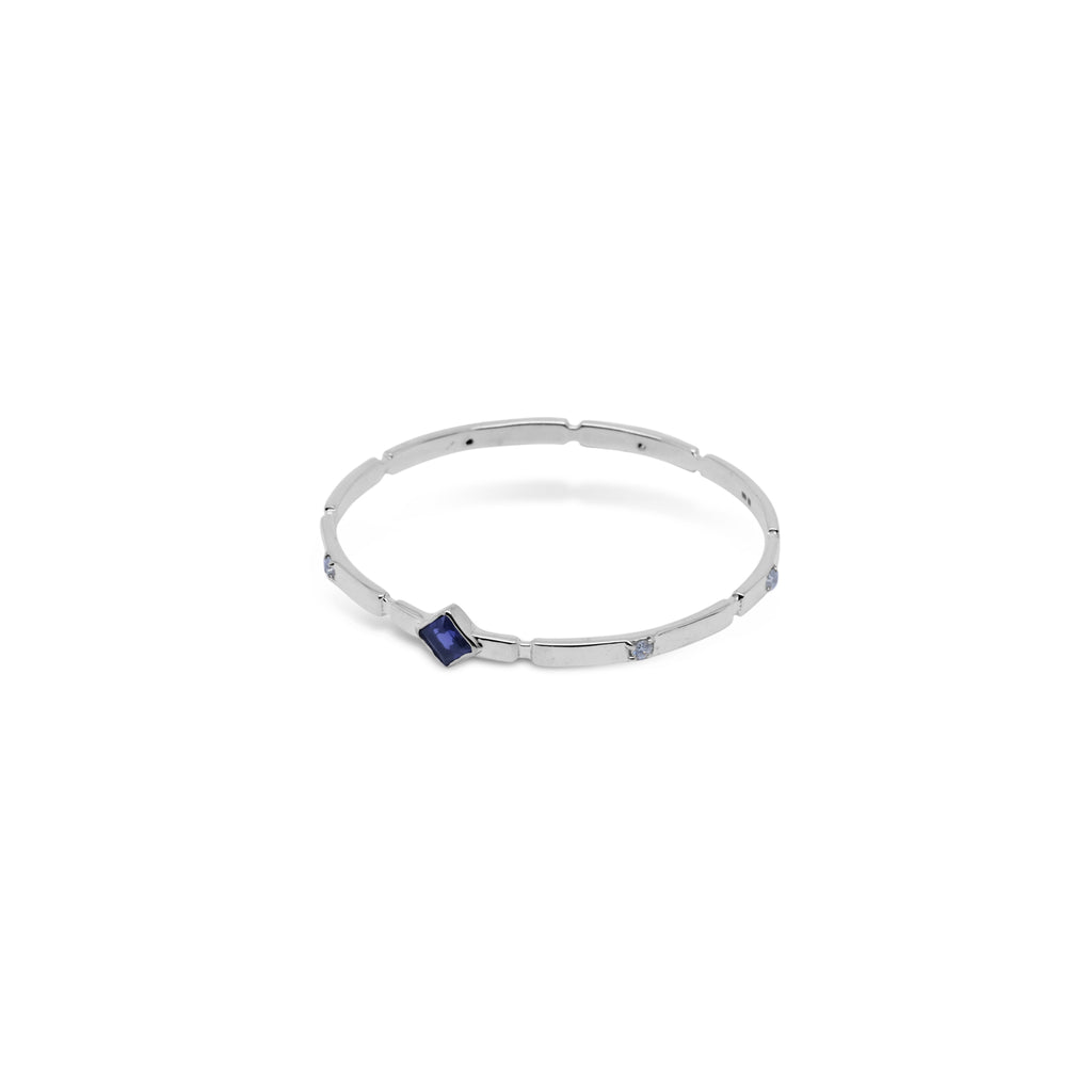 925 Silver Bangle Bracelet Aeon Collection with Iolite