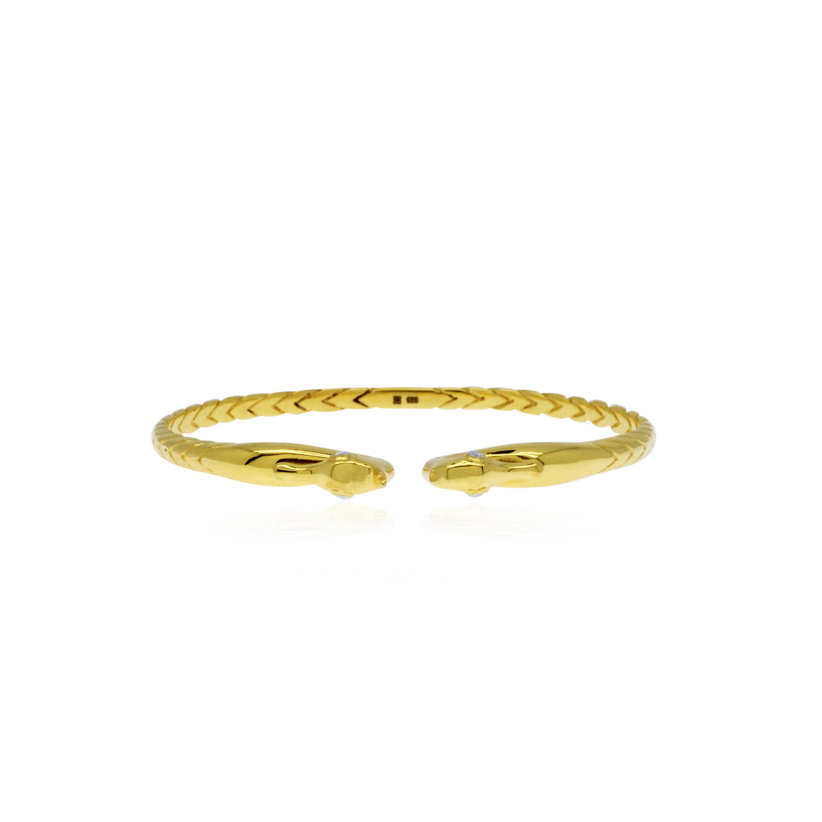 Gelang Bangle Koleksi Seahorse Sterling Silver 925 Gold Plated