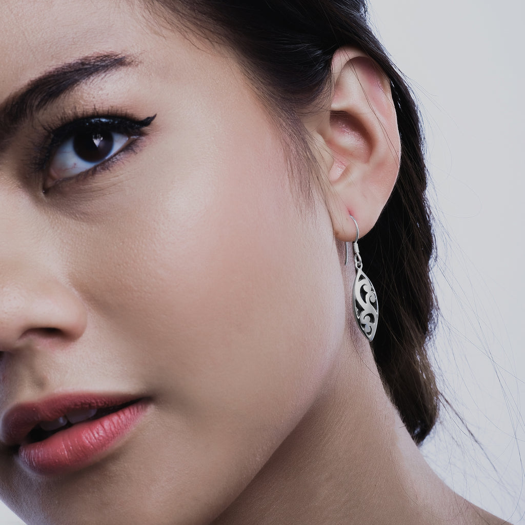 Anting Dangling Perak 925 Koleksi Gergajian