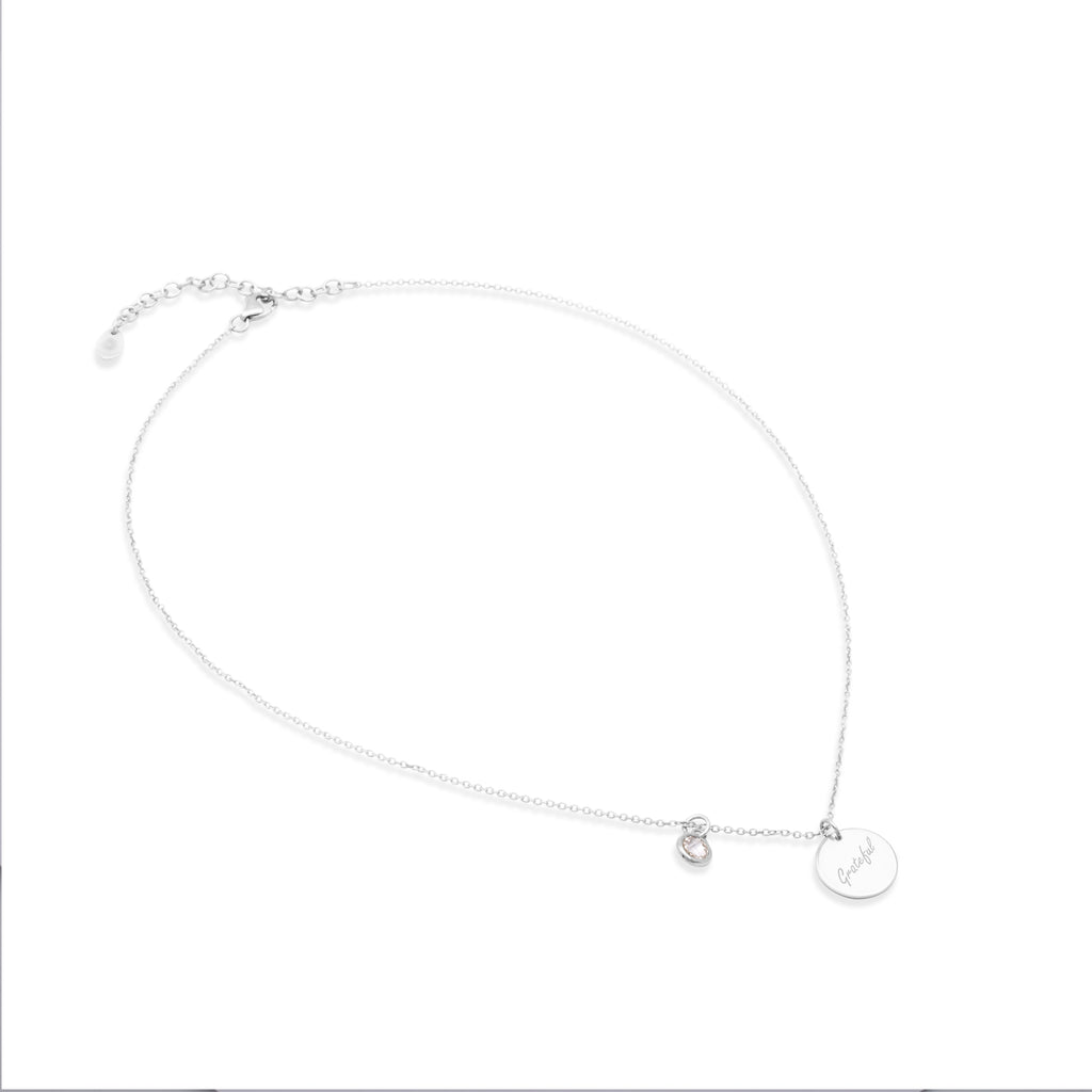 Kalung Rantai Koleksi Mantra Grateful Sterling Silver 925