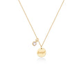 Grateful Mantra Collection Chain Necklace Sterling Silver 925 Gold Plated